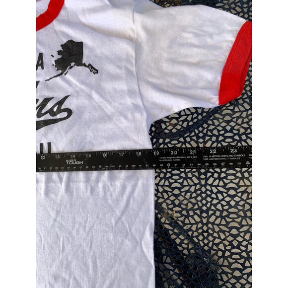 70s-80s Peninsula Oilers Baseball autographed - white and red cotton tee size L - Picture 8 of 8